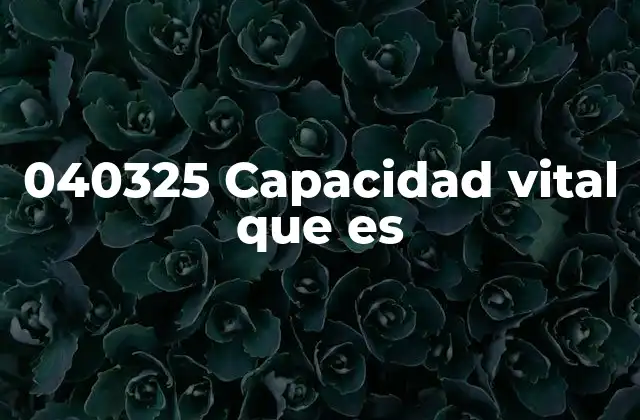 040325 Capacidad Vital que es