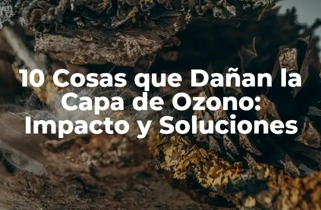 10 Cosas que Dañan la Capa de Ozono: Impacto y Soluciones