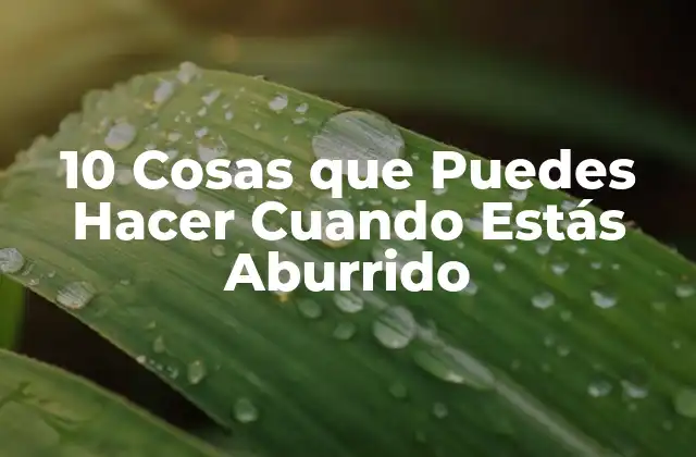 10 Cosas que Puedes Hacer Cuando Estás Aburrido 2 ¿Qué Pasa Cuando Estás Aburrido?