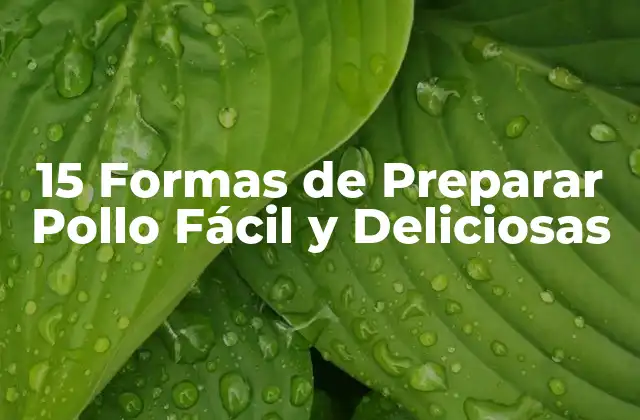 15 Formas de Preparar Pollo Fácil y Deliciosas 2 Pollo al Horno: Una de las Formas de Preparar Pollo Fácil más Populares