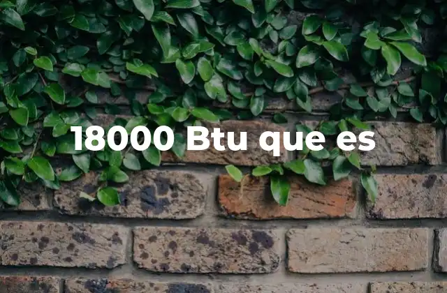 18000 Btu que es