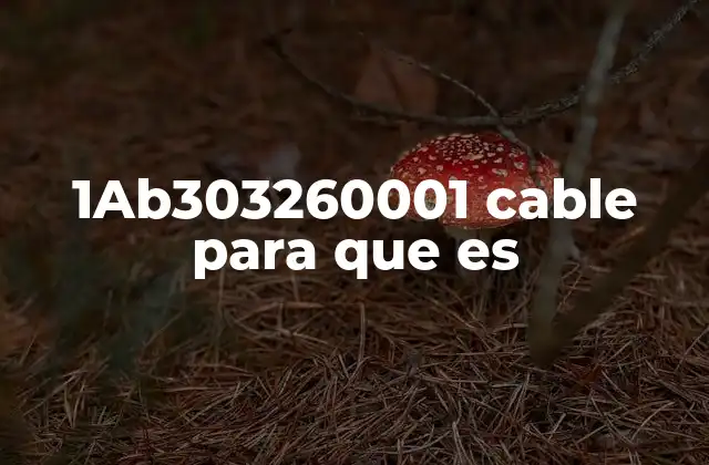 1ab303260001 Cable para que es