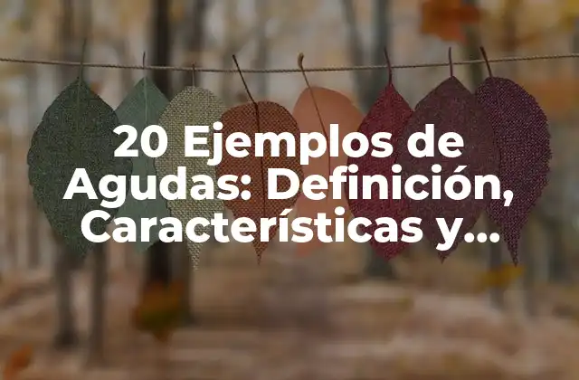 20 Ejemplos de Agudas: Definición, Características y Ejercicios