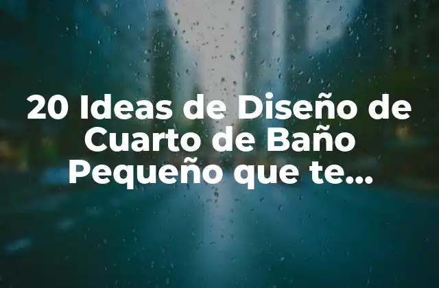 20 Ideas de Diseño de Cuarto de Baño Pequeño que Te Sorprenderán