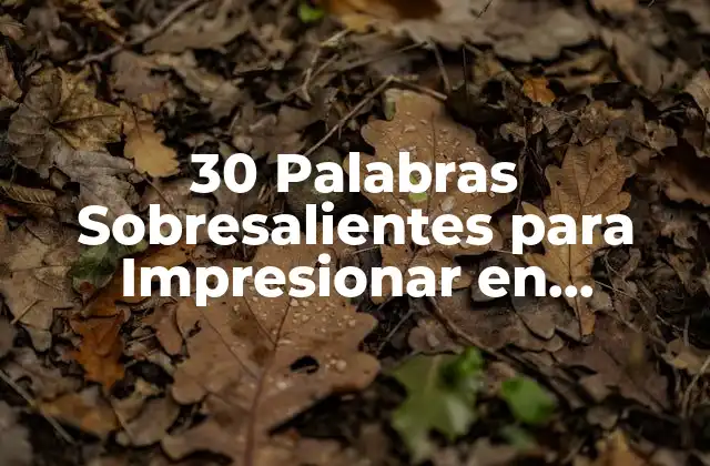30 Palabras Sobresalientes para Impresionar en Presentaciones y Redes Sociales