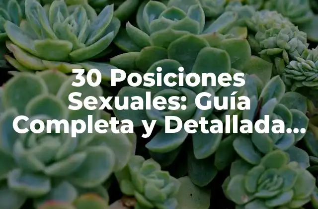 30 Posiciones Sexuales: Guía Completa y Detallada para un Sexo Más Apasionado