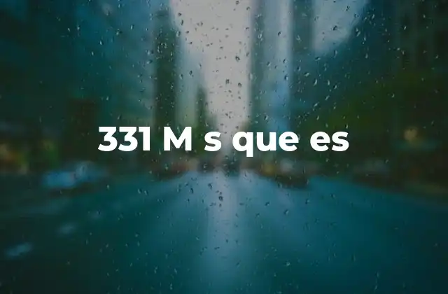 331 M S que es
