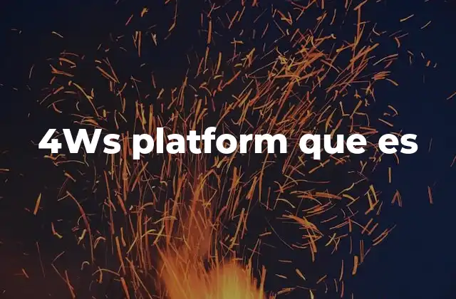 4ws Platform que es