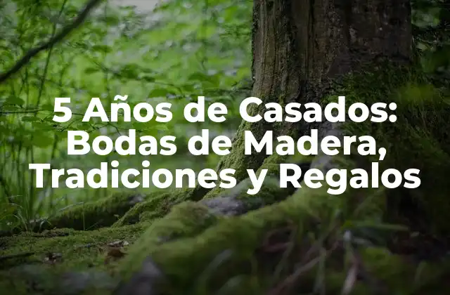 5 Años de Casados: Bodas de Madera, Tradiciones y Regalos