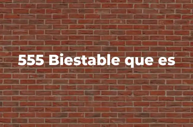 555 Biestable que es