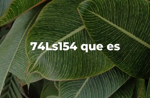 Uso y funcionamiento del 74LS154
