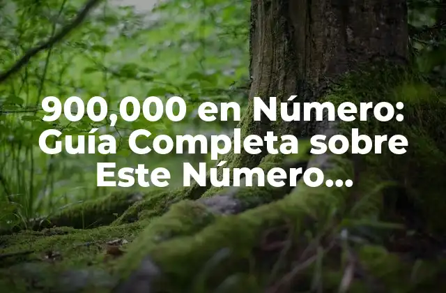 900,000 en Número: Guía Completa sobre Este Número Significativo