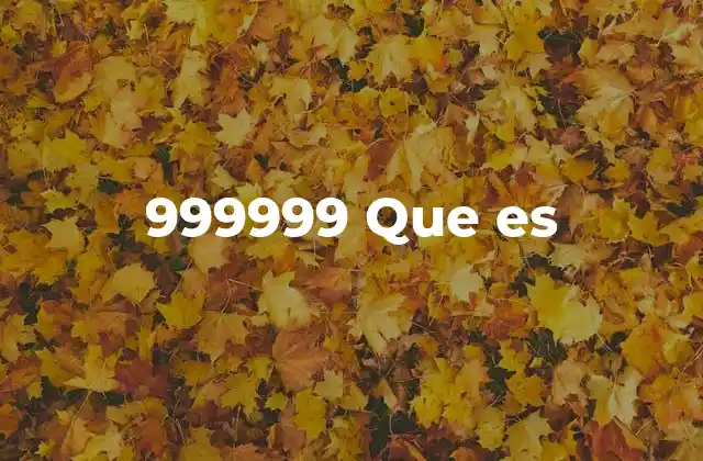 999999 que es