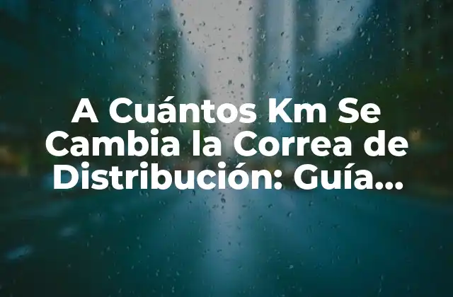 A Cuántos Km Se Cambia la Correa de Distribución: Guía Completa 2 ¿Qué es la Correa de Distribución y Cómo Funciona?