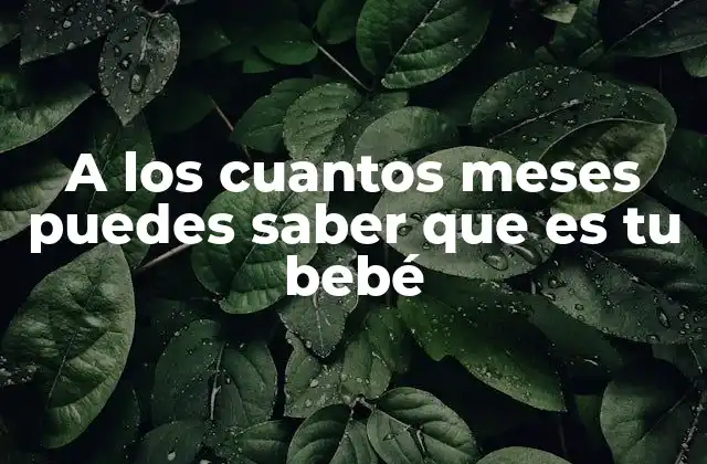 A los Cuantos Meses Puedes Saber que es Tu Bebé 2 Cómo se establece la paternidad desde el nacimiento del bebé