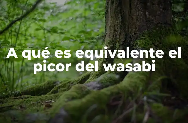 A Qué es Equivalente el Picor Del Wasabi