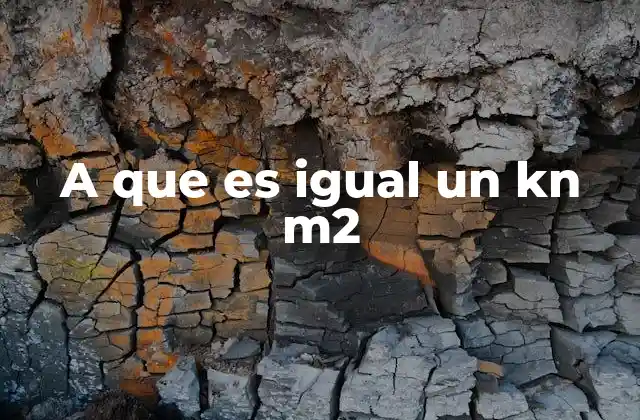 A que es Igual un Kn M2