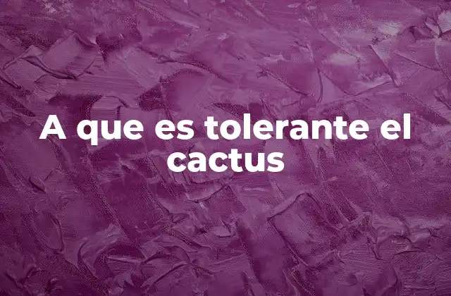 Adaptaciones estructurales que permiten la supervivencia del cactus