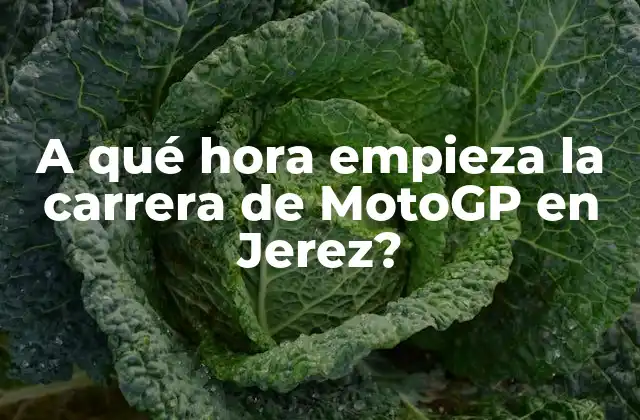 A Qué Hora Empieza la Carrera de Motogp en Jerez?