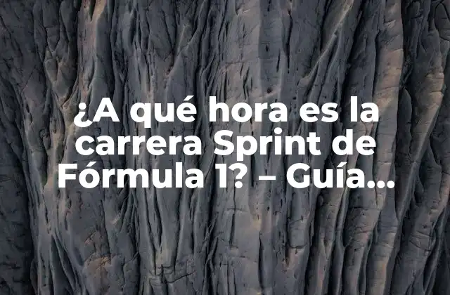 ¿a Qué Hora es la Carrera Sprint de Fórmula 1? - Guía Completa 2 ¿Cómo funciona la carrera Sprint de Fórmula 1?