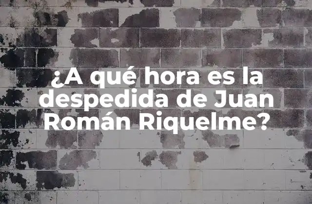 ¿a Qué Hora es la Despedida de Juan Román Riquelme?
