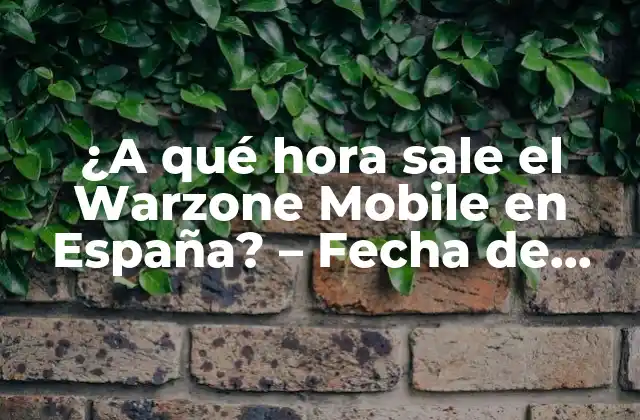 ¿a Qué Hora Sale el Warzone Mobile en España? – Fecha de Lanzamiento y Detalles