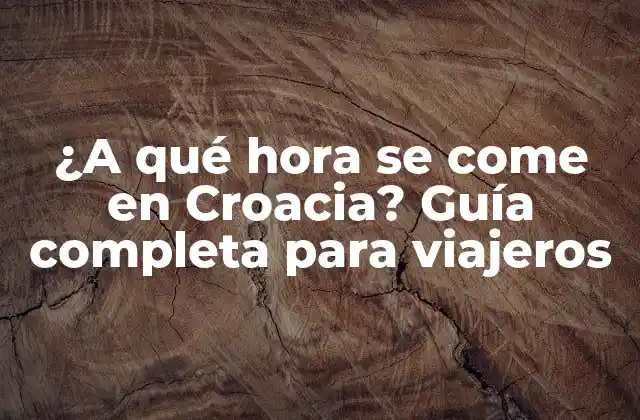 ¿a Qué Hora Se Come en Croacia? Guía Completa para Viajeros 2 Desayuno en Croacia - ¿Cuándo y qué comer?