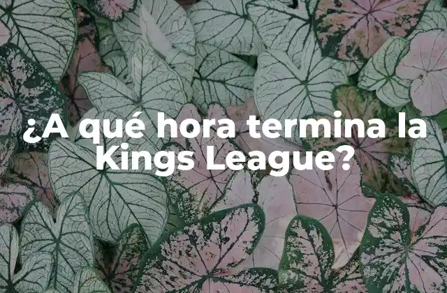 ¿a Qué Hora Termina la Kings League?
