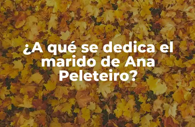 ¿a Qué Se Dedica el Marido de Ana Peleteiro? 2 ¿Quién es el marido de Ana Peleteiro?