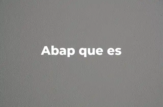 Abap que es