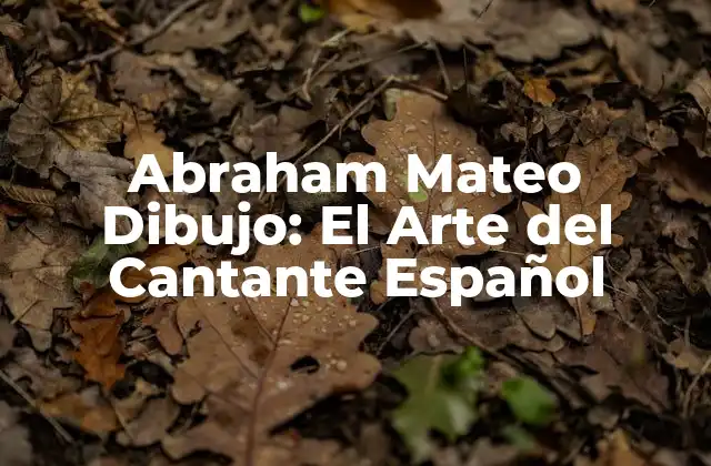 Abraham Mateo Dibujo: el Arte Del Cantante Español