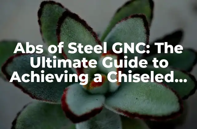 Abs Of Steel Gnc: The Ultimate Guide To Achieving a Chiseled Core