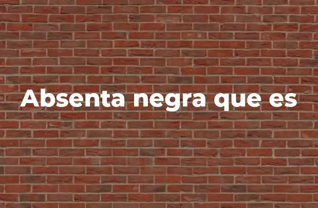 Absenta Negra que es