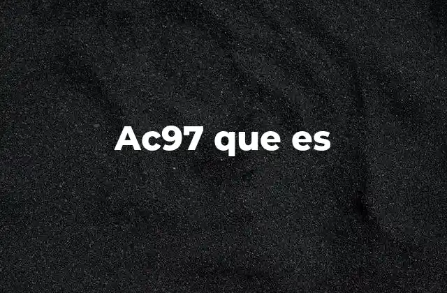 Ac97 que es