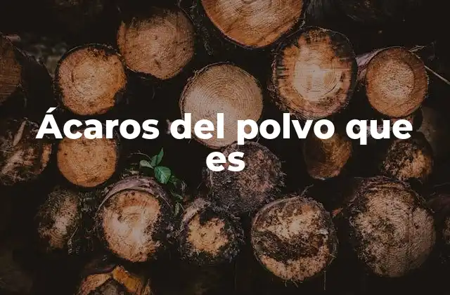 Ácaros Del Polvo que es