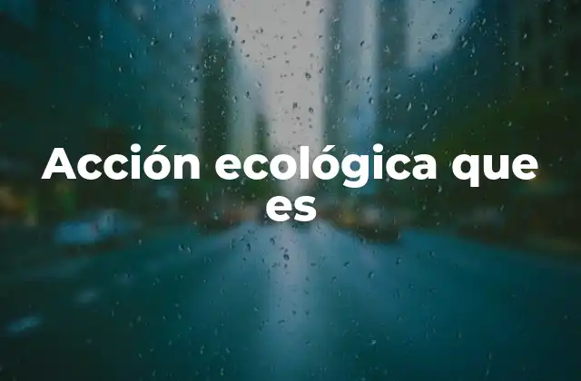 Acción Ecológica que es