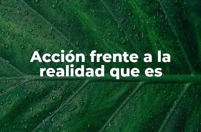 Acción Frente a la Realidad que es