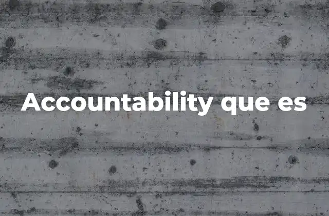 Accountability que es