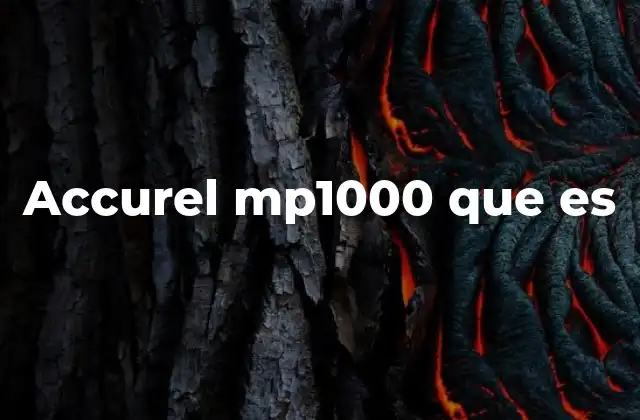 Accurel Mp1000 que es