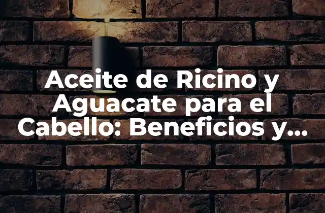 Aceite de Ricino y Aguacate para el Cabello: Beneficios y Usos