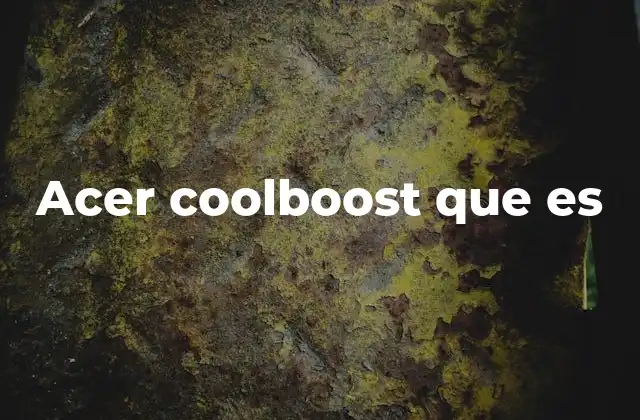 Acer Coolboost que es