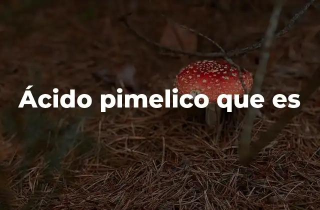 Ácido Pimelico que es