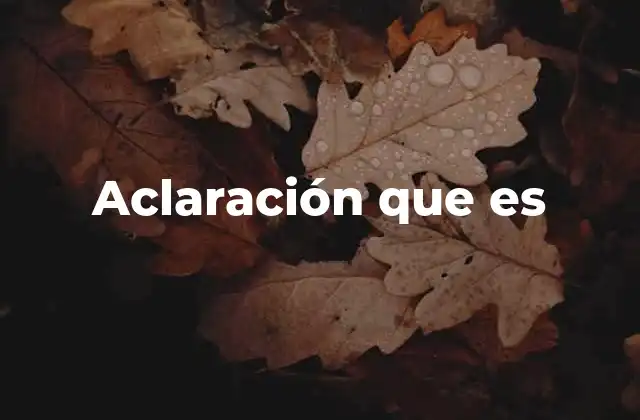 Aclaración que es 2 El rol de las aclaraciones en la comunicación efectiva