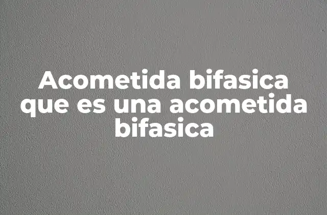 Acometida Bifasica que es una Acometida Bifasica