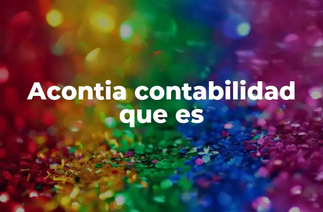 Acontia Contabilidad que es