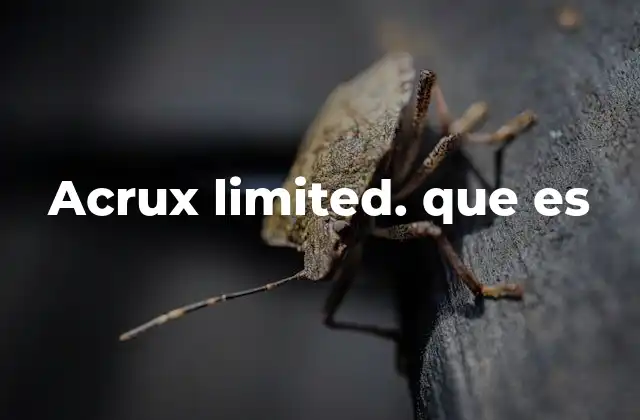 Acrux Limited. que es