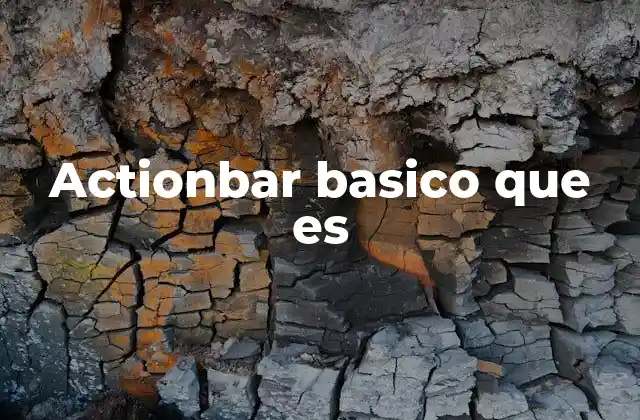 Actionbar Basico que es
