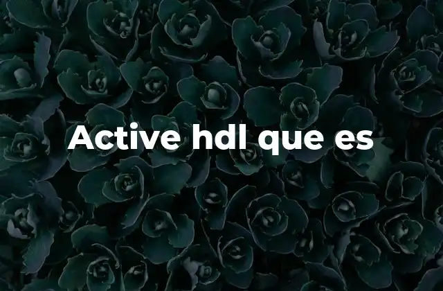 Active Hdl que es