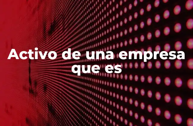 Activo de una Empresa que es