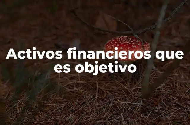 Activos Financieros que es Objetivo